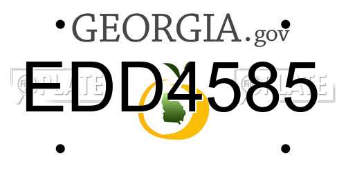 EDD4585 Georgia License Plate