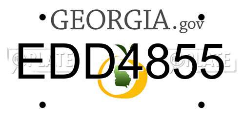 EDD4855 Georgia License Plate