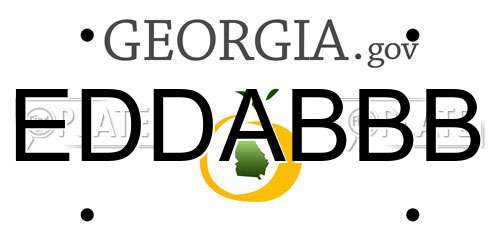 EDDABBB Georgia License Plate