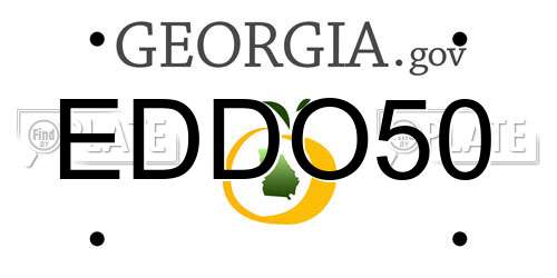 EDDO50 Georgia License Plate