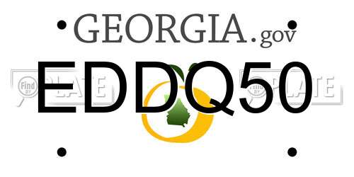 EDDQ50 Georgia License Plate