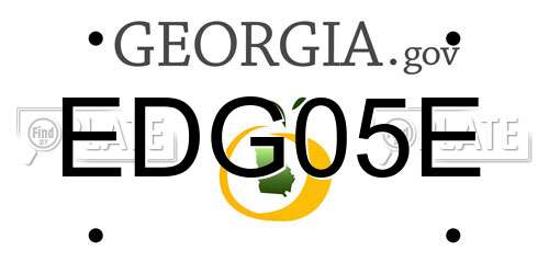 EDG05E Georgia License Plate