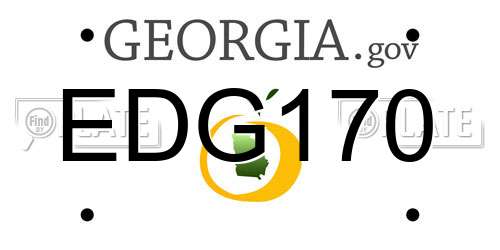 EDG170 Georgia License Plate