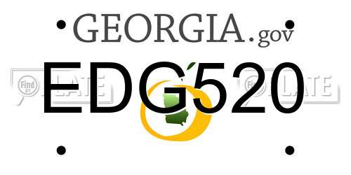 EDG520 Georgia License Plate