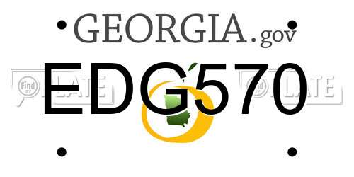 EDG570 Georgia License Plate
