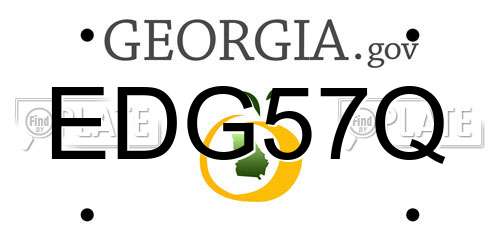 EDG57Q Georgia License Plate
