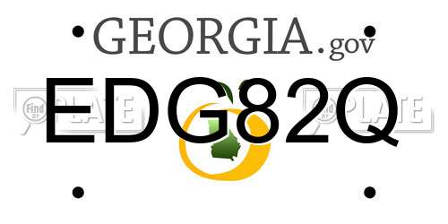 EDG82Q Georgia License Plate