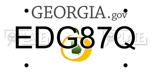 EDG87Q Georgia License Plate
