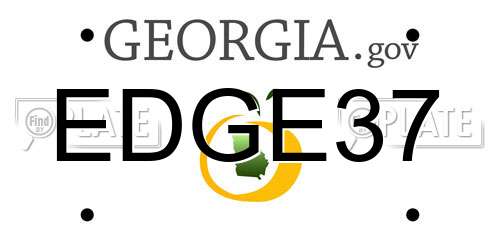 EDGE37 Georgia License Plate
