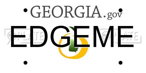 EDGEME Georgia License Plate