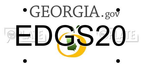 EDGS20 Georgia License Plate
