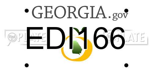 EDI166 Georgia License Plate