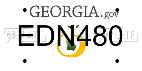 EDN480 Georgia License Plate