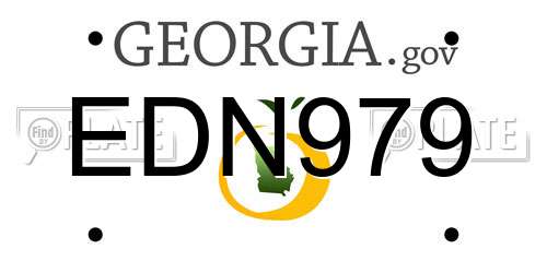 EDN979 Georgia License Plate