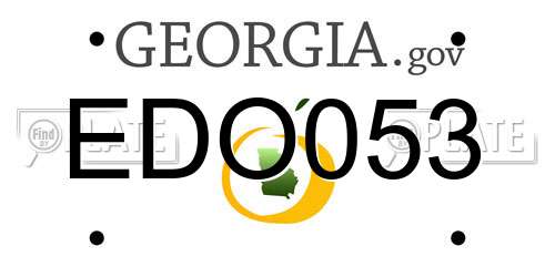 EDO053 Georgia License Plate