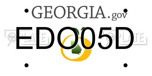 EDO05D Georgia License Plate