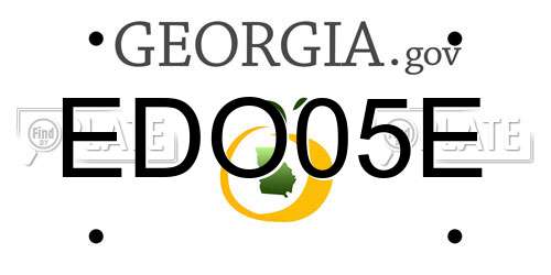 EDO05E Georgia License Plate