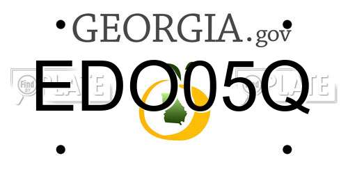 EDO05Q Georgia License Plate