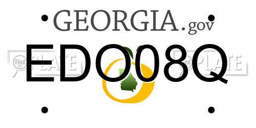 EDO08Q Georgia License Plate