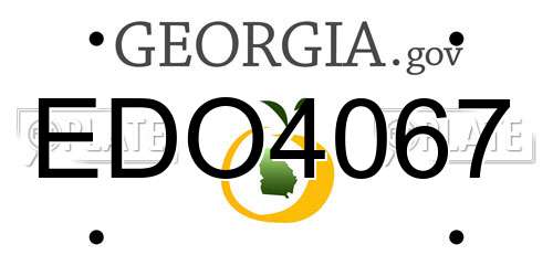 EDO4067 Georgia License Plate
