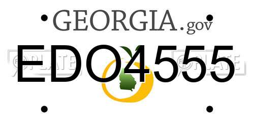 EDO4555 Georgia License Plate