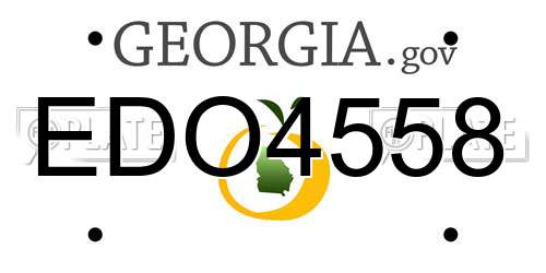 EDO4558 Georgia License Plate
