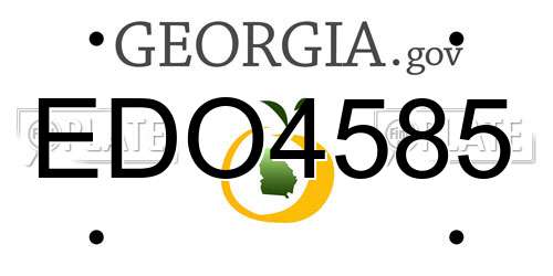 EDO4585 Georgia License Plate