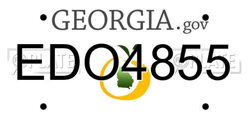 EDO4855 Georgia License Plate