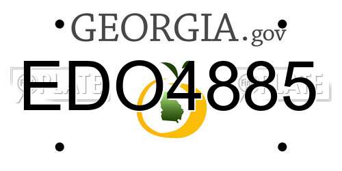 EDO4885 Georgia License Plate