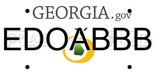 EDOABBB Georgia License Plate