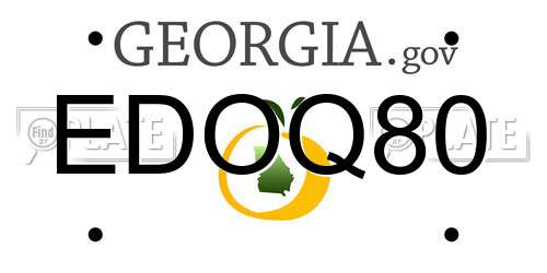 EDOQ80 Georgia License Plate