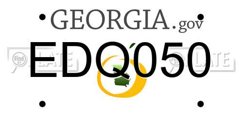 EDQ050 Georgia License Plate