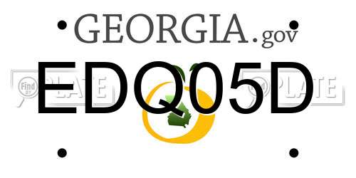 EDQ05D Georgia License Plate