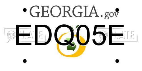 EDQ05E Georgia License Plate