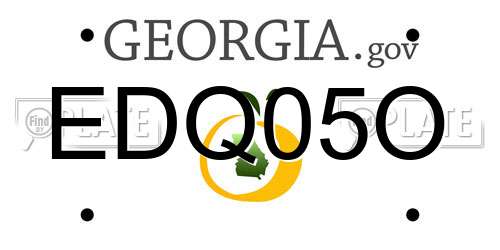 EDQ05O Georgia License Plate