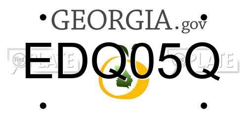 EDQ05Q Georgia License Plate