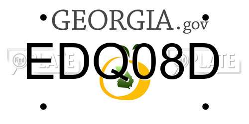 EDQ08D Georgia License Plate