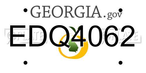 EDQ4062 Georgia License Plate