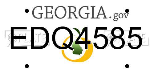 EDQ4585 Georgia License Plate