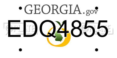 EDQ4855 Georgia License Plate