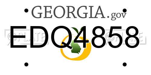 EDQ4858 Georgia License Plate