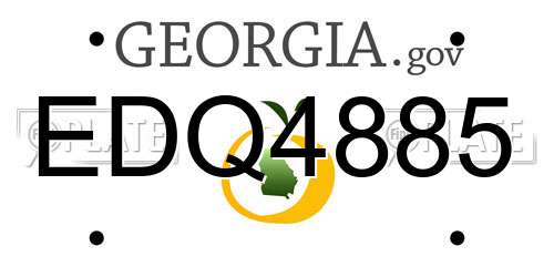 EDQ4885 Georgia License Plate