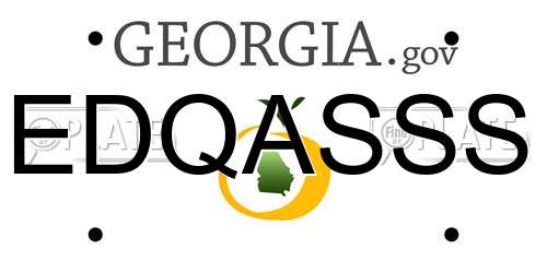 EDQASSS Georgia License Plate