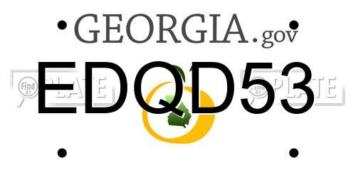 EDQD53 Georgia License Plate