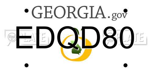 EDQD80 Georgia License Plate