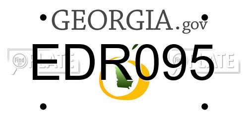 EDR095 Georgia License Plate