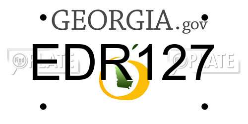 EDR127 Georgia License Plate