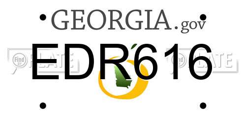 EDR616 Georgia License Plate