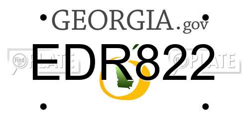 EDR822 Georgia License Plate