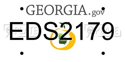 EDS2179 Georgia License Plate